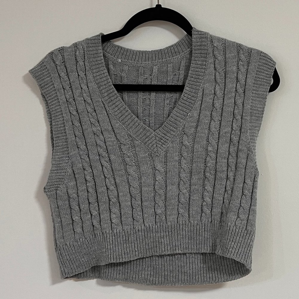 Gray SHEIN Sweater Vest (Small)